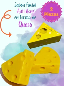 Jabón de queso, anti acne, limpia el rostro, elimina espinillas y barros, hidrata y minimiza poros para rostro y cuerpo skincare tabletas de jabón de queso - planta fotoplasmina y extracto de propóleos ácaros faciales, limpia en profundidad el rostro y el cuerpo, nutre, ilumina, calma, hidrata, exfoliante, contrae los poros, cuidado facial, cuidado de la pie - 2 Piezas - Ver 4