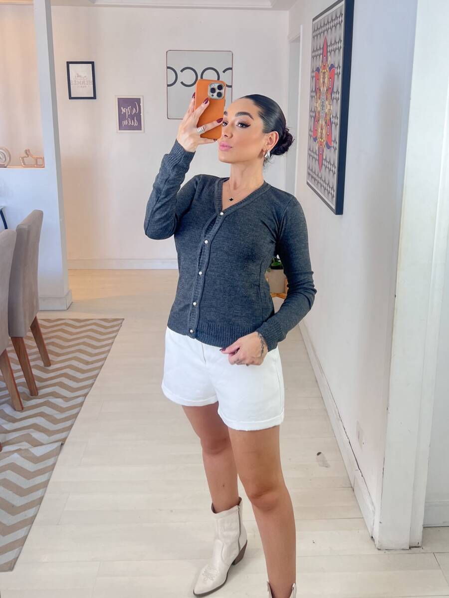 Women Cardigans - Grey - View 1