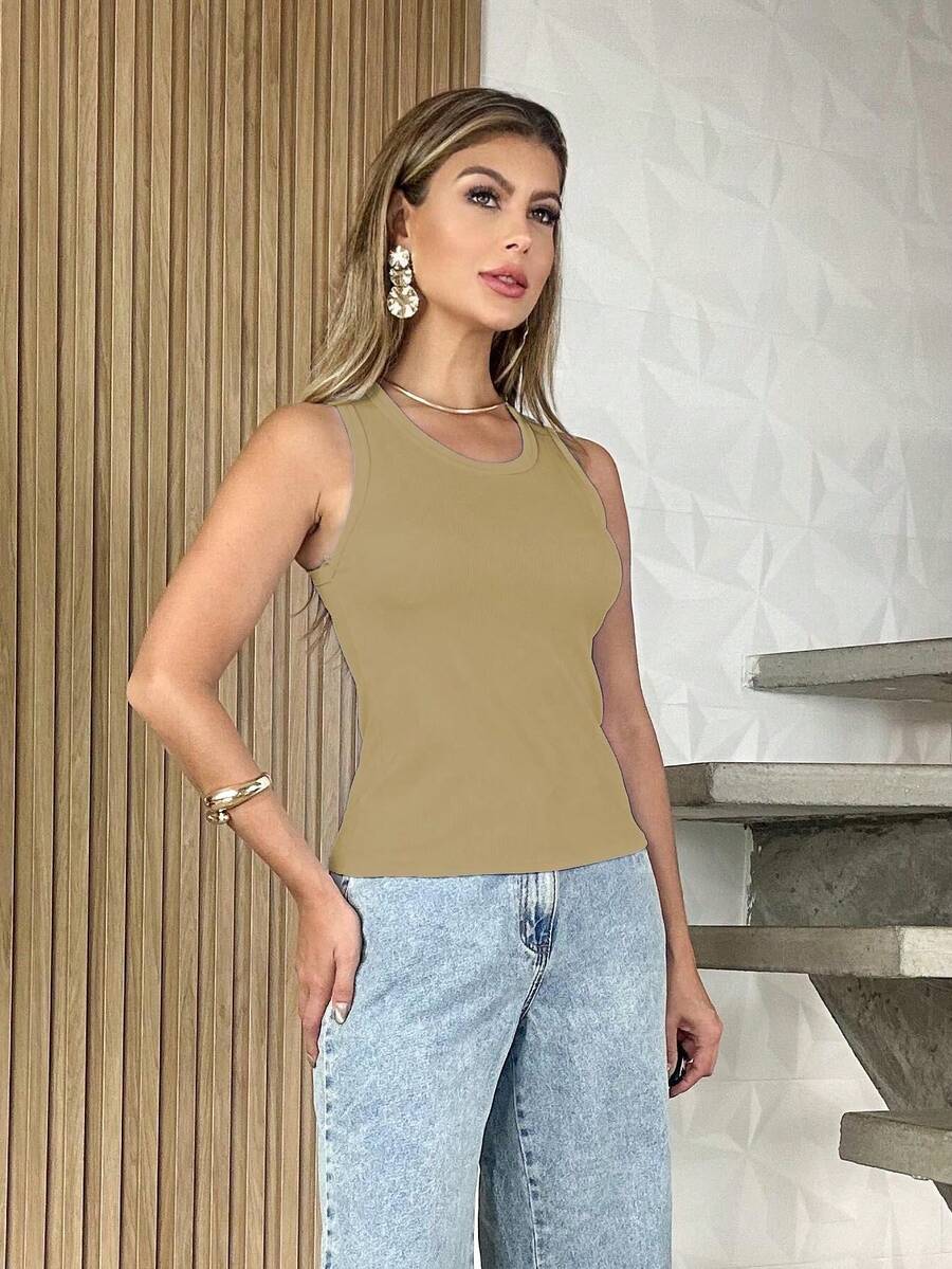 Women Tank Tops & Camis - Màu be - Xem 1