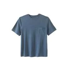 KingSize Men's Big & Tall Shrink-Less Lightweight Pocket Crewneck T-Shirt - 石楠藍 - 查看 1