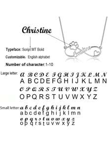 Collana personalizzata con nome delle coppie infinito donne uomini Collana con cursive e attributi alfabetici, catena clavicolare in acciaio inossidabile a catena in scatola, collana a pendente fatta a mano, collana a collo, gioielli da famiglia di compleanno e regalo di anniversario - Argento - Visualizzare 6