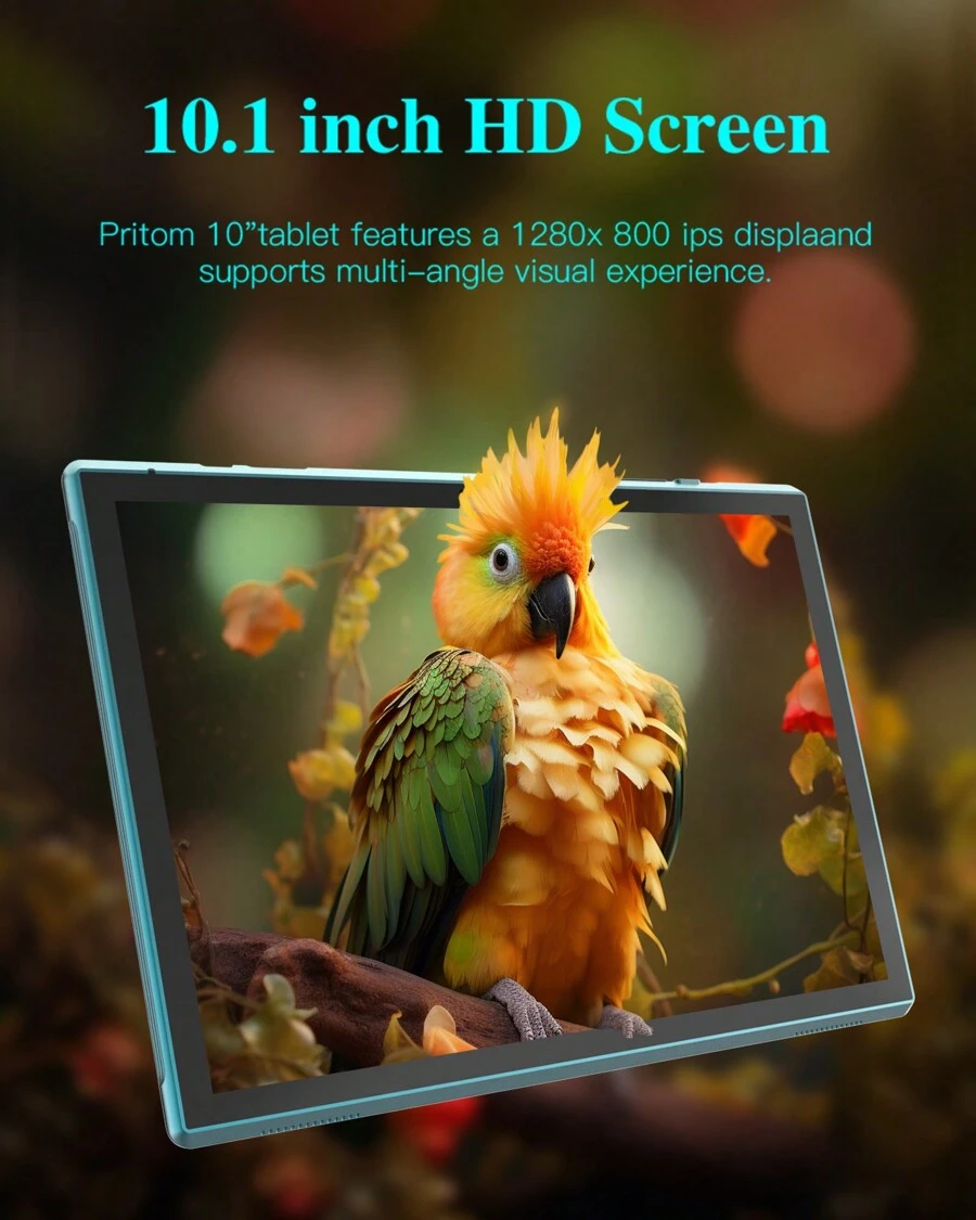 10 Inch Tablet Android 15 Tablet PC, 10.1" Android Tablets DDR4 8GB RAM 32GB ROM 2MP+8MP Dual Camera 5G WiFi-6 BT Support 1TB Expand 10 In IPS 6000mAh Battery Powerful Performance Tablets - 墨綠色 - 查看 1