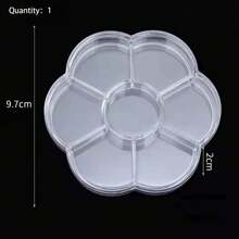 1pc Clear Plastic Jewelry Storage Box With Grids, Adjustable Compartments, For Beads And Earrings Rectangle Container - Various - View 6