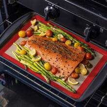 4PCS,Silicone Baking Mats Set , Non-Stick Reusable Baking Mat, Silicon Baking Slip Mats Oven Liner Sheet, Round & Square Cake Pan Mat, Pastry Board Rolling Dough Mats For Macaron Cookie - 4PCS - Red - View 4