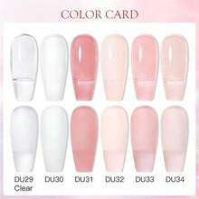 Bộ 6 lọ 8ml Gel làm móng 6 màu LED/UV cứng trong suốt màu nude tăng cường móng tay Gel làm móng nghệ thuật cho tiệm làm móng tại nhà - Nhiều màu - Xem 11