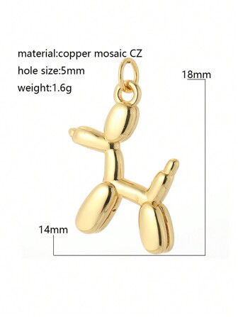 1pc Copper Inlaid Cubic Zirconia DIY Pendant For NecklaceBangleEarring Making