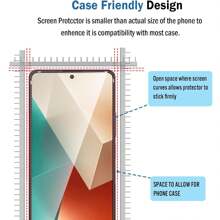 2 miếng kính cường lực trong suốt tương thích với Redmi Note 13 5G/4G miếng bảo vệ màn hình tương thích với Redmi Note 13 Pro 5G/4G kính bảo vệ 9H - Trong sáng - Xem 3