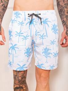 Men Beach Shorts - Xanh và trắng - Xem 3