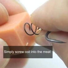 20PCS Meat Coils Bait Coils Bait Screws For Carp Fishing Swivel Floating Popper Boilies Accessories Hair Rig Connector Tackle - Black - View 4