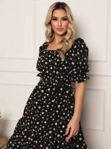 Women Dresses - Black and White - View 3