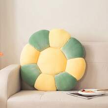 Đệm nhung kẻ chắp vá một mảnh, mềm mại và thoải mái, không gây mệt mỏi khi ngồi lâu, thích hợp cho mọi mùa, có thể giặt bằng máy, có thể giặt bằng nước. - Màu vàng xanh - Xem 1