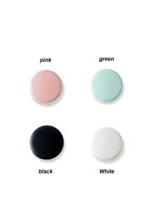 1pc Portable Makeup Mirror Light, Square/Round, Handheld Mini LED Makeup Mirror, Available In White, Black, Pink And Green Colors, Travel, Gift, Portable For Makeup Use, Powered By 2 CR2032 Batteries (Included)