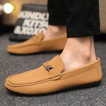 Zapatos de hombre de alta gama, Mocasines casuales de negocios de primavera nuevos que pueden combinar con cualquier ropa - Caqui - Ver 10