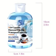 Diamond Painting Sealer Waterproof Adhesive 120ML 5D Diamond Painting Glue Sealer Permanent Hold & Shine Effect Diamond Painting Accessories Glue For Diamond Painting, Puzzles And DIY Craft - Blue - View 2