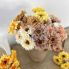 1 Bundle Of 3 Stems Artificial Silk Ribbon Flowers For Wedding Decor And Home Decoration - Multicolor - View 1