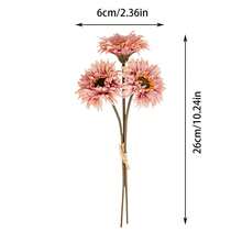 1 Bundle Of 3 Stems Artificial Silk Ribbon Flowers For Wedding Decor And Home Decoration - Multicolor - View 2