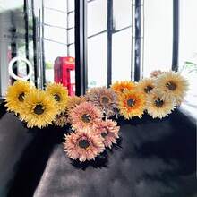 1 Bundle Of 3 Stems Artificial Silk Ribbon Flowers For Wedding Decor And Home Decoration - Multicolor - View 4