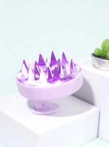 1pc Pure Silicone Hair Scalp Massager Shampoo Brush For Women With Long Hair, Circular Soft Silicone Massage Shampoo Brush With Handle, 2-In-1 Dry/Wet Manual Head Massager Bath Use Scalp Massager, Massage Hair Washing Brush, Gifts For Girls, Hair Brush/Hair Comb,Back To School,Travel Holiday Essentials,Hair Accessories For Women,Hair Brush,Slick Back Brush,Styling Brush,Curly Hair Brush,Edge Brush,Hair Comb,Brush Hair,Hair Brush Set,Comb Hair,Comb For Curls,Detangling Brush,Hair Brush For Women,Hair,Travel,Hair Products,Hair Tools,Hair Stuff,Barber,Barber Accessories,Barbershop,Hairdressing Equipment - Multicolor - View 4