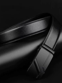 1 chiếc thắt lưng đen thời trang và đa năng cho nam, thắt lưng khóa tự động công sở thường ngày có họa tiết vân vải, phù hợp cho cuộc sống hàng ngày, quà tặng lý tưởng cho bạn trai hoặc người lớn tuổi Phụ kiện mùa thu, mùa thu, Halloween Thu-Đông, phù hợp cho thanh thiếu niên, thanh niên, nam giới, thường ngày, ngoài trời, thể thao, kỳ nghỉ, quà tặng tốt nghiệp, sinh nhật, trang phục hàng ngày - màu đen - Xem 5