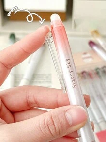 6入組彩色閃光按壓可擦筆,學生和畢業生的完美禮物,帶有易於擦除功能的中性筆 - 彩色 - 查看 8