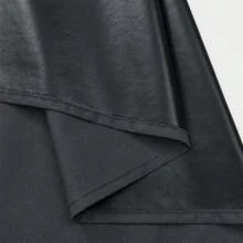 2pcs Plain Colored 100% Blackout Curtains With Iron Rings And Punches - Black - View 6