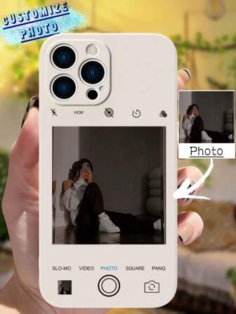 Apple Customized Photo Phone Case TPU Soft Gel Full Protective Case, Customizable Phone Case Compatible With IPhone Series 6/7/8/Pro/Max, Ideal For Gifts For Him/Her, Boyfriend/Girlfriend, Wife, Family, Anniversary, Pet, Selfie Etc. Khaki Fashionable, Stylish, Colorful, Cute, Contracted, Kawaii Unique, Customized Ideal Gifts For Him Friends, Grandparents, Couple