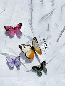 1 conjunto de 32 decoraciones de mariposas para el hogar (con adhesivo) - Multicolor - Ver 4