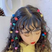 50pcs Women Solid Flower Design Cute Hair Claw For Hair Decoration For Back To School Valentine's Day Valentines Claw Clips Hair Clips Hair Jaw Clip Hair Clamps Hair Clutch Hair Catcher Clip