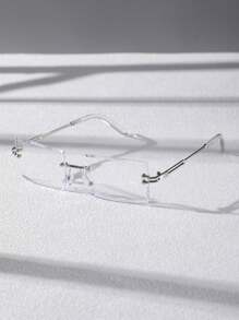 1 件装男士金属方框经典护眼透明眼镜，适合户外阅读、办公室度假配饰 y2kfestival