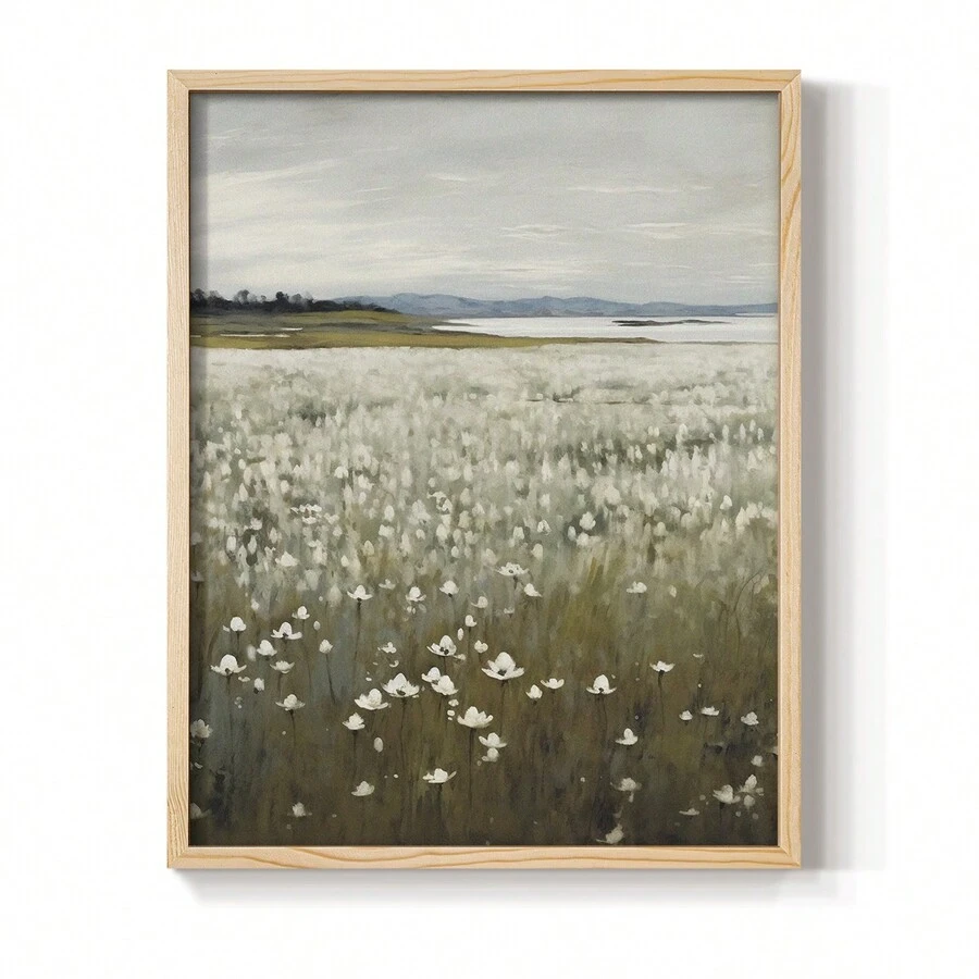 Ready To Hang Vintage Landscape XXXII -Framed Print Comes With 8x10 Solid Wood Walnut Frame-Vintage Décor-Home Décor-Wall Art-Décor-Framed Art-Picture Frame-Posters - 自然的 - 查看 1