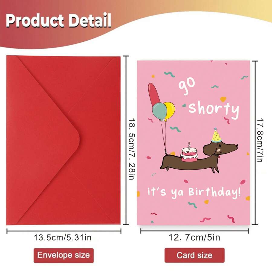 1pc Funny Birthday Card Joke Card Love Card Praise Card Perfect