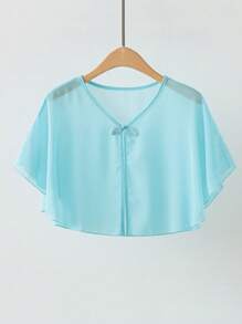1 peça Xaile de Proteção Solar para Mulheres, Cobertura Fina Aleatória Simples e Fashion para Camisole, Cobertura para Vestidos de Verão