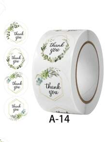 500入/卷 彩虹雷射「謝謝購物」商業裝飾性自黏貼紙標籤 - 彩色 - 查看 14