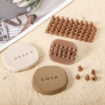 Mini Letter Stamp For Polymer Clay Jewelry Diy Message Brand Logo Text Emboss Seal Tool