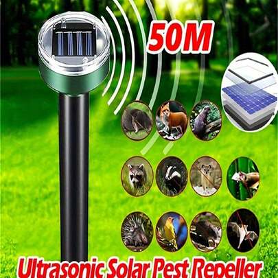 1/2/4 Packs, Solar Power Supply Ultrasonic Repellers, For Rat Repellent, Waterproof Outdoor Chipmunk Repellent, Groundhog Insect Repellent, Lawn Garden Pest Control Fall Decor House Decor Outdoor Decor