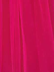 Baby Girls Solid Color Tulle Backless Bow Puff Dress, Cute Flower Girl Dress For Outdoor Party, Excluding Headband - Hot Pink - View 7