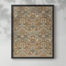 Ready To Hang Vintage Abstract Print LVI -Framed Print Comes With 8x10 Solid Wood Walnut Frame-Vintage Décor-Home Décor-Wall Art-Décor-Framed Art-Picture Frame-Posters