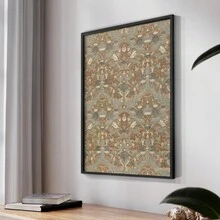 Ready To Hang Vintage Abstract Print LVI -Framed Print Comes With 8x10 Solid Wood Walnut Frame-Vintage Décor-Home Décor-Wall Art-Décor-Framed Art-Picture Frame-Posters