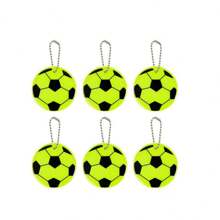 24pcs Luminous Football Pendant Keychain Reflective Keyring For Sports Enthusiasts, Suitable As Bag Pendant Or Key Holder For Men And Women Car Accessories Bag Charm Backpack For School