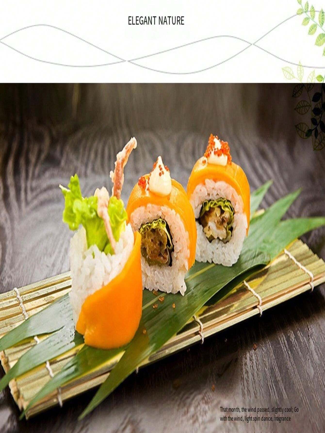 JADE TEMPLE Tappetino Per Sushi In Bambù – 24x24 Cm, Per Rotoli Maki Fai Da Te - 5