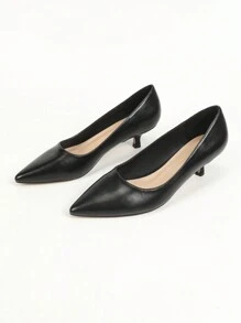 2024 Women's New Classic Minimalist Comfortable Fashion French Style Mid Heel Pointed Toe / Round Toe Slip-On Casual Flat Boat Shoes, Suitable For Work, Commuting, Spring/Autumn, All Season, Glossy Patent Leather Elegant Workplace Social Quality Street Style Pumps