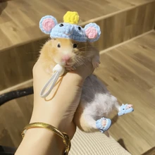 1 par de lindas zapatillas de casa con diseño de hámster de dibujos animados y oso dorado, zapatillas de casa coloridas, zapatillas de tiburón en miniatura, accesorios para fotos, zapatos de muñeca