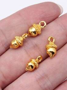 15pcs/Bag 13x7mm 3D Acorn Charms Pendant For DIY Necklace, Bracelet DIY Jewelry Making Accessory