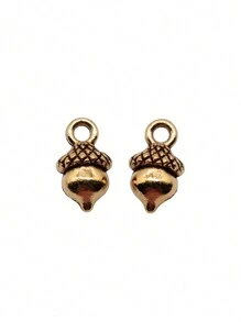 15pcs/Bag 13x7mm 3D Acorn Charms Pendant For DIY Necklace, Bracelet DIY Jewelry Making Accessory