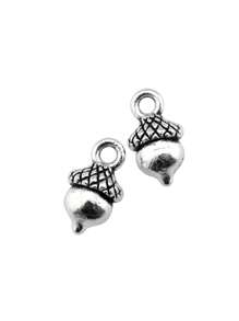 15pcs/Bag 13x7mm 3D Acorn Charms Pendant For DIY Necklace, Bracelet DIY Jewelry Making Accessory