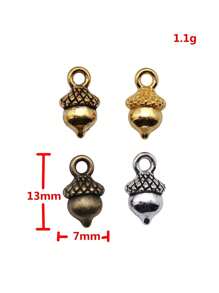 15pcs/Bag 13x7mm 3D Acorn Charms Pendant For DIY Necklace, Bracelet DIY Jewelry Making Accessory