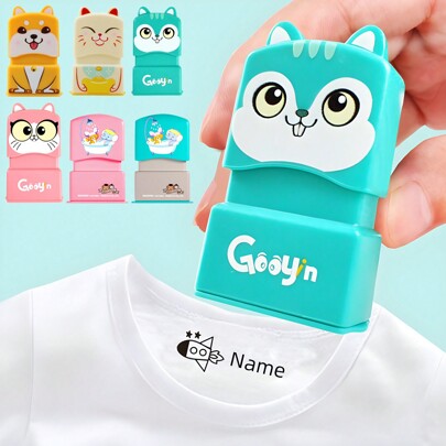 Customized Personal Name Seal Stamp, Clothing Label Room Decoration Multi-Functional, Compact, Seal, Reusable, No-Iron Fashionable, Contracted, Colorful, For Children's Day, Multi-Functional, Reusable, Ornamental, Exquisite, Stylish, Adorable, Colorful, Cute, Funny, Custom, Personalized, Customized, Unique, Ideal Gifts For Her, For Anniversaries, For Birthdays,Desert Fall Cozy