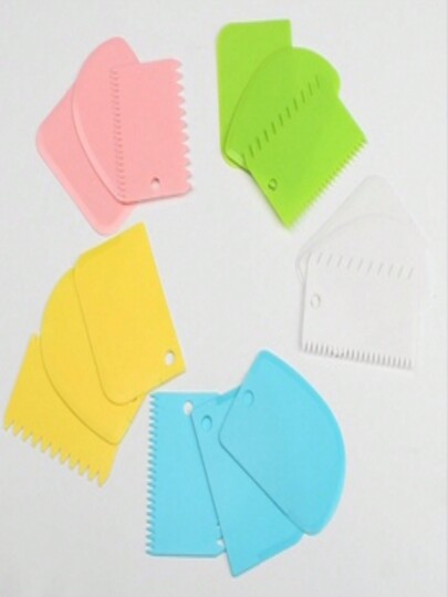 Kit 3 Espatula Decorativa Profissional Para Bolo Chantilly Cobertura Creme Recheio