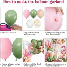 Decoración de fiesta de cumpleaños de safari en la jungla de 3º, Kit de guirnalda de globos cazando en la jungla rosa y verde salvia con globos de papel aluminio número 3, Globos con estampado de animales, Perfecto para las presentaciones de fiesta de temática de caza en la jungla de las niñas - Multicolor - Ver 7