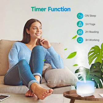 380ML Humidifier With 7-Color Mist Lamp, Quiet USB Desktop Aroma Diffuser For Home/Bedroom Use